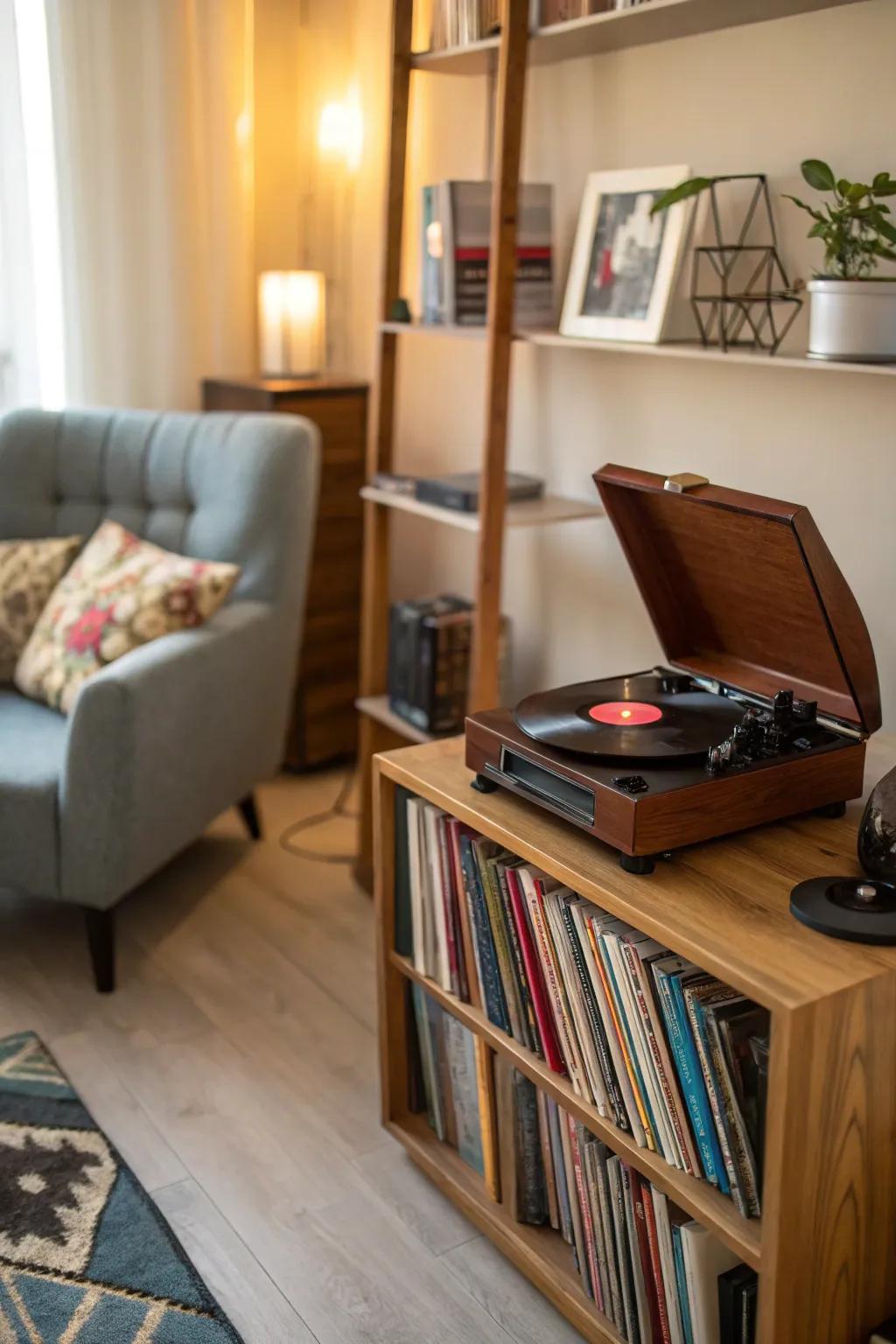 A classic acoustic machine appends allure and a sentimental feature to your room.