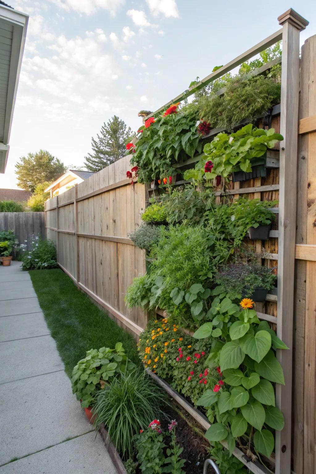 Living walls optimize space and greenery.