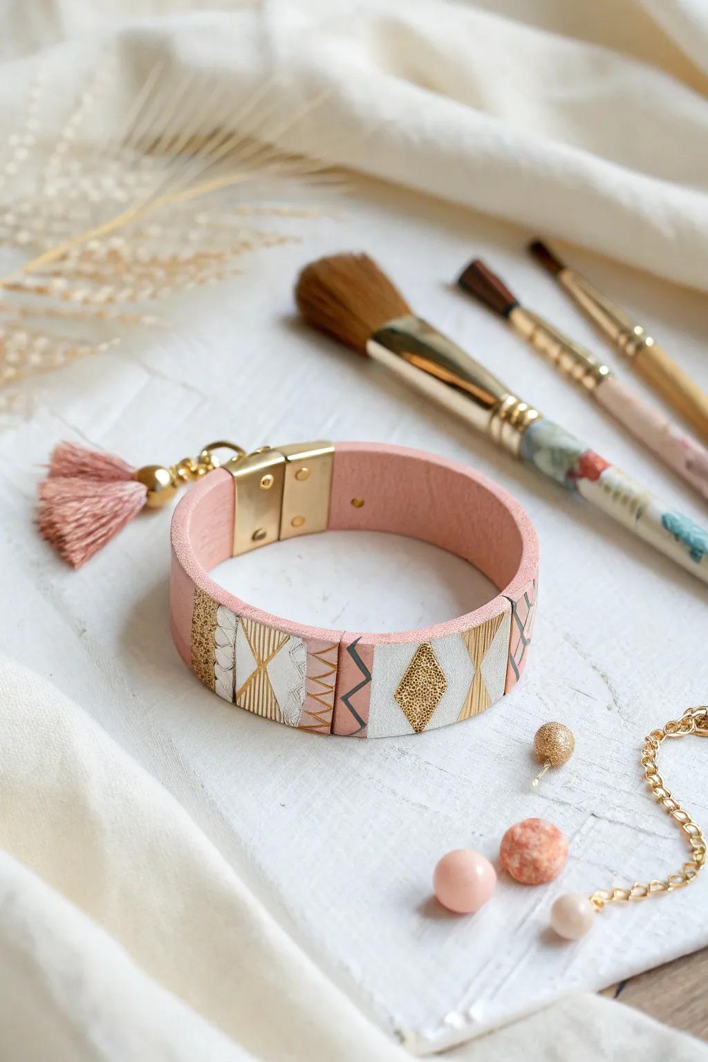 Appreciate simplicity with a touch of boho elegance—create your own popsicle stick bracelet!