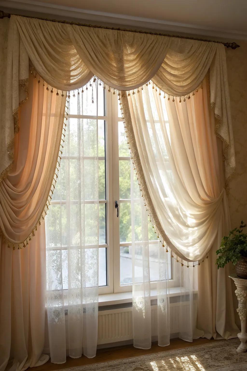 Top treatments contribute a polished and sophisticated nuance to your window aesthetic.