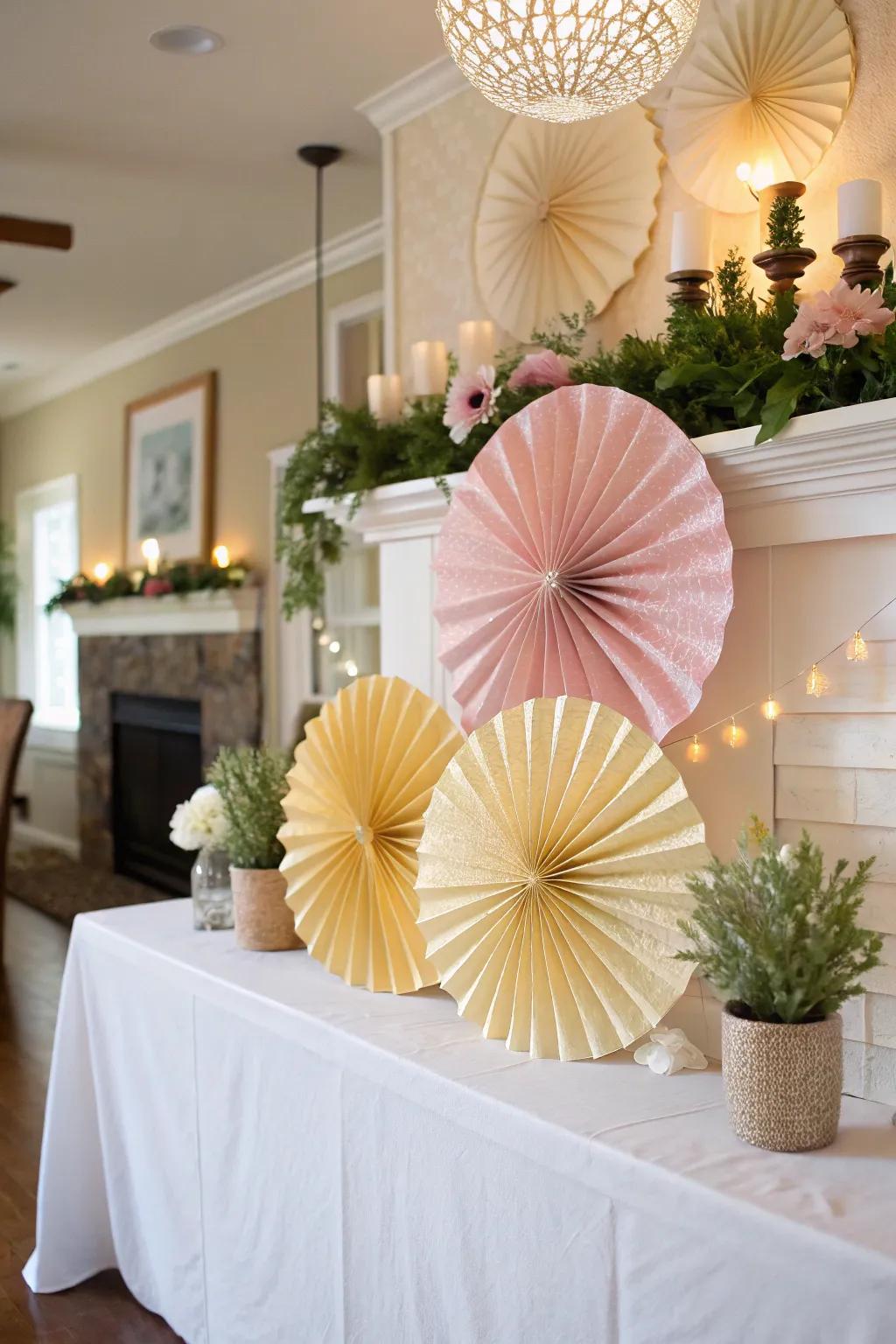 Add elegance with DIY paper medallions.