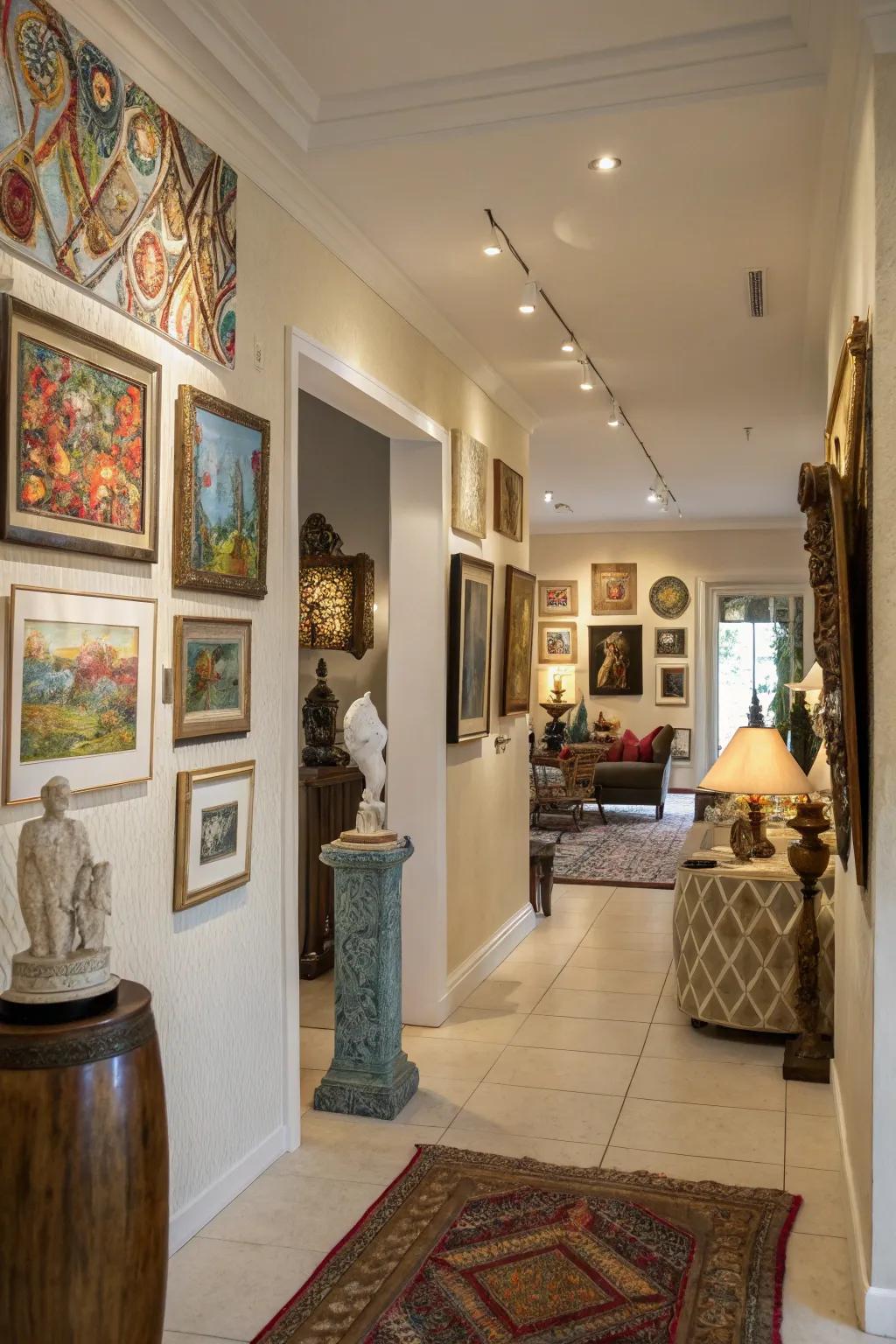 An art gallery experience at home sparking creativity and conversation.