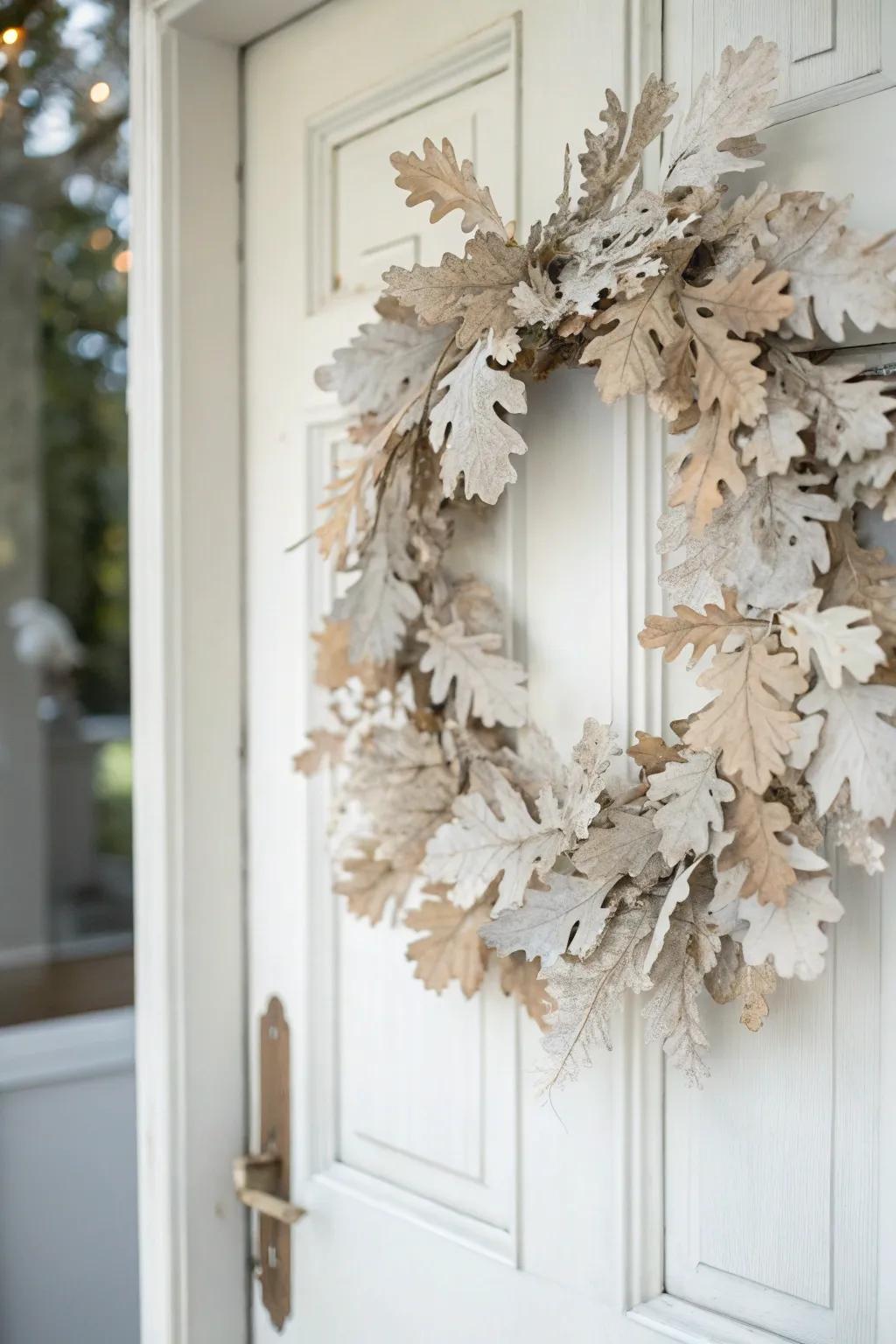 Decolorized quercus foliage proffers an unparalleled and airy blueprint.