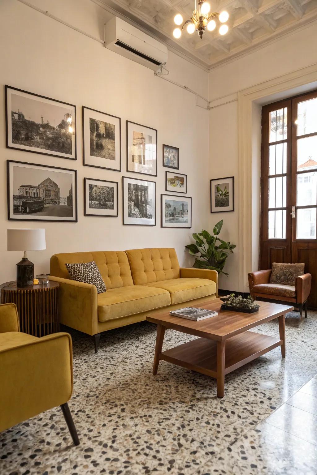 Terrazzo floors add a lively, retro vibe to modern settings.