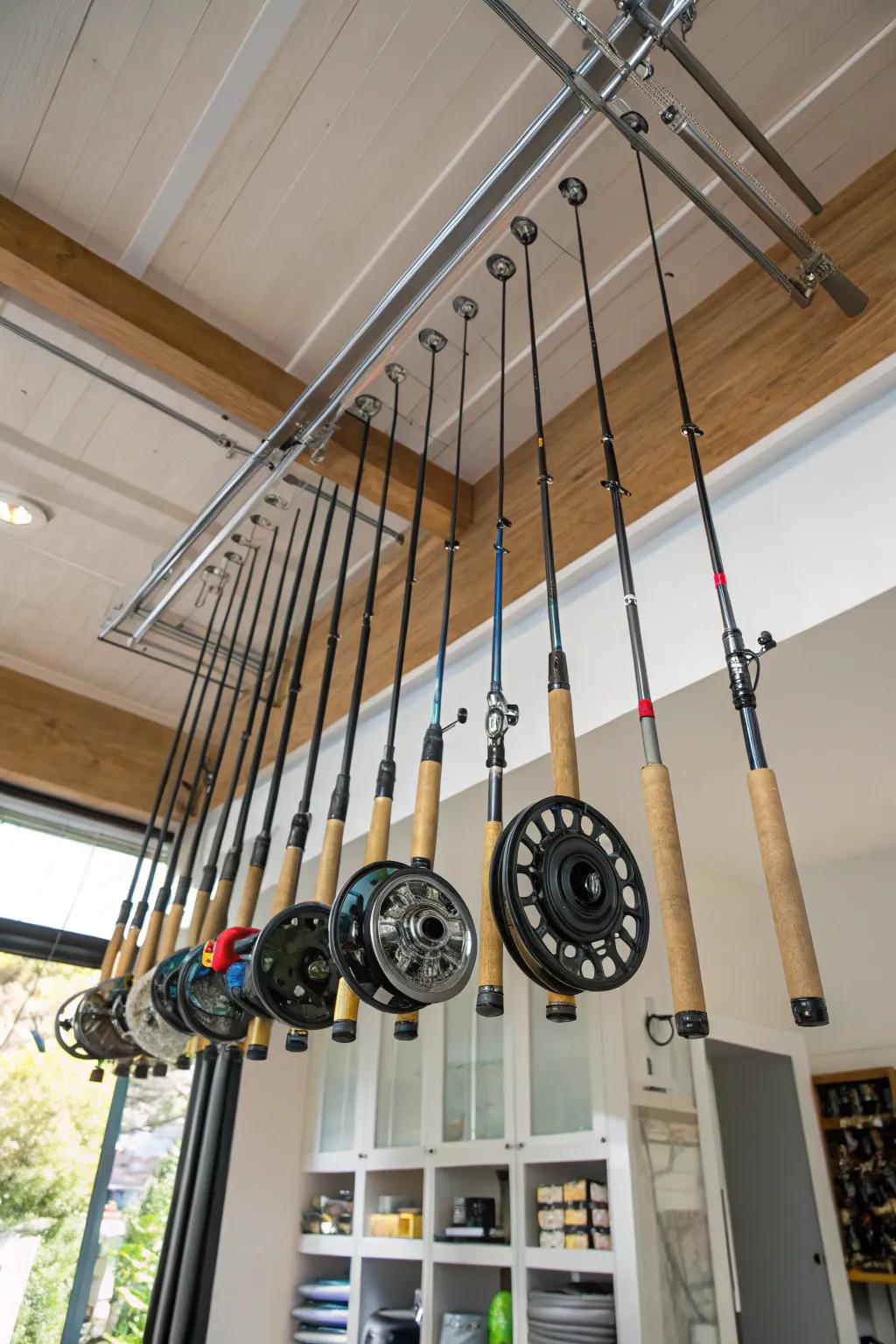 Innovative hoisting maximizes space and accessibility.