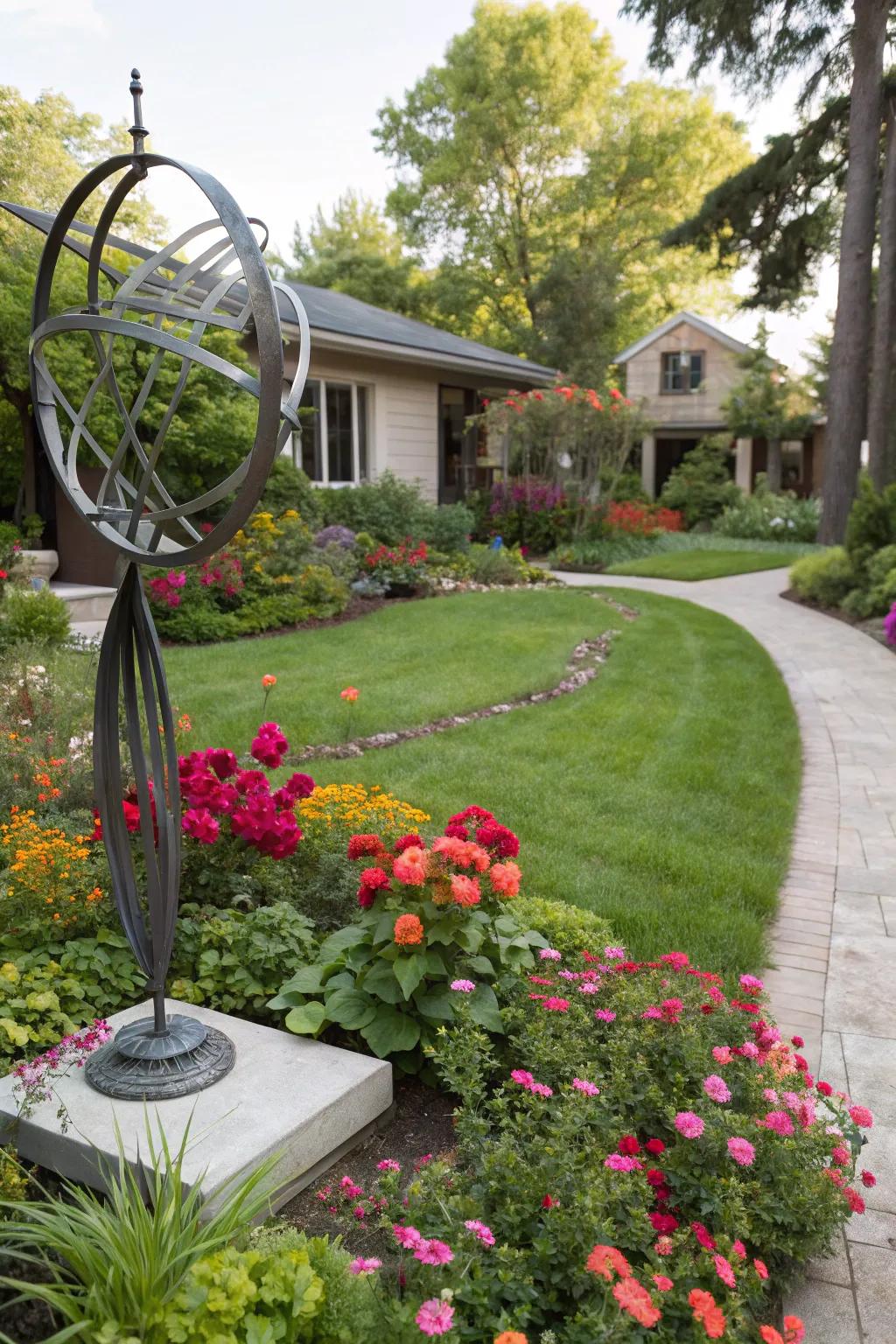 Garden artworks offer an artistic focal point and personality.