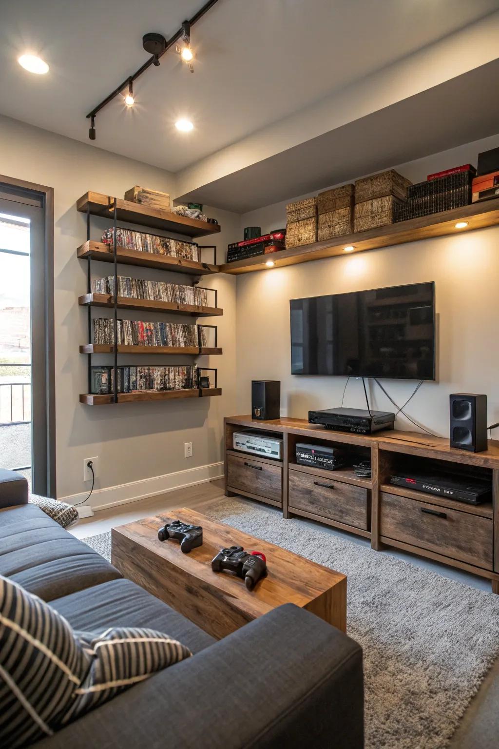Creative storage maximizes space and sustains organization.