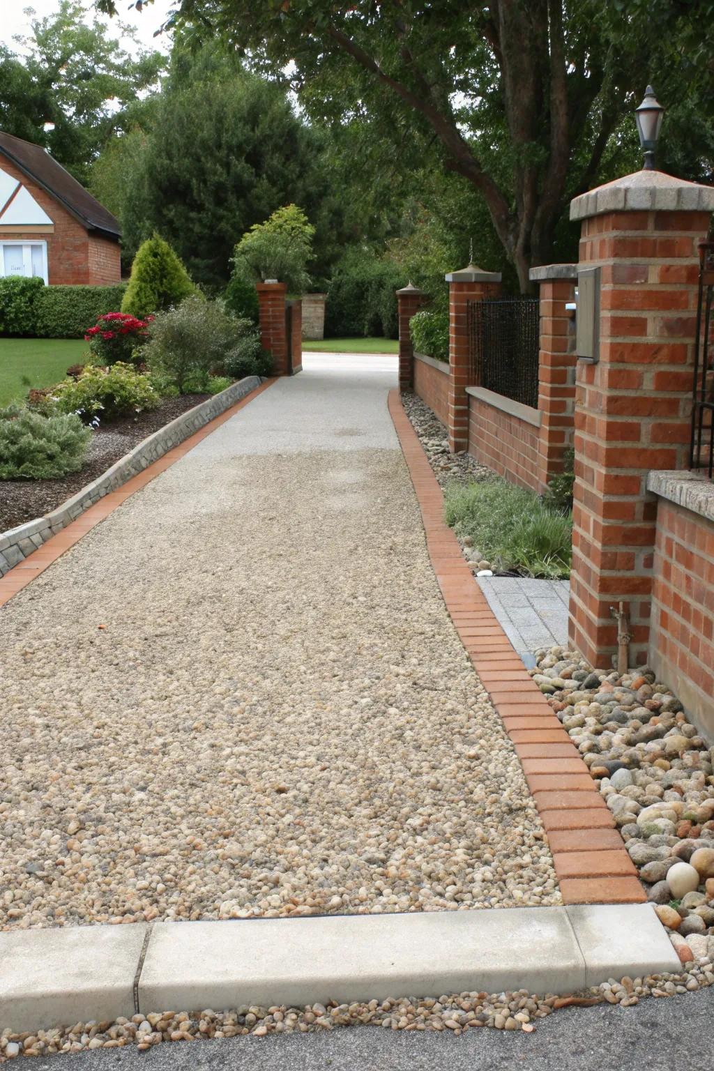 Contrasting materials append depth and spotlight zones on this pathway.