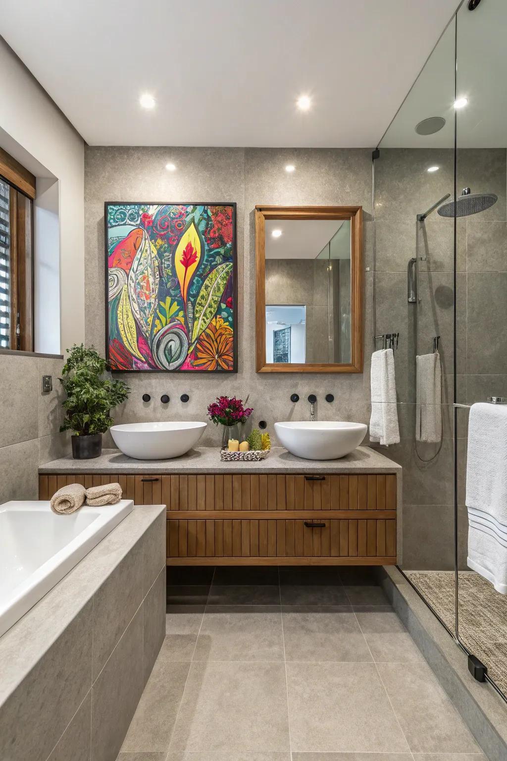 A dash of coloring makes a center point in the design.