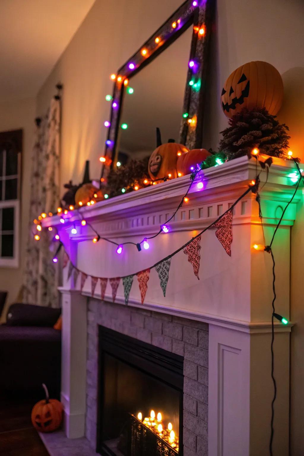 Vivid lights proffer a playful burst for Halloween.