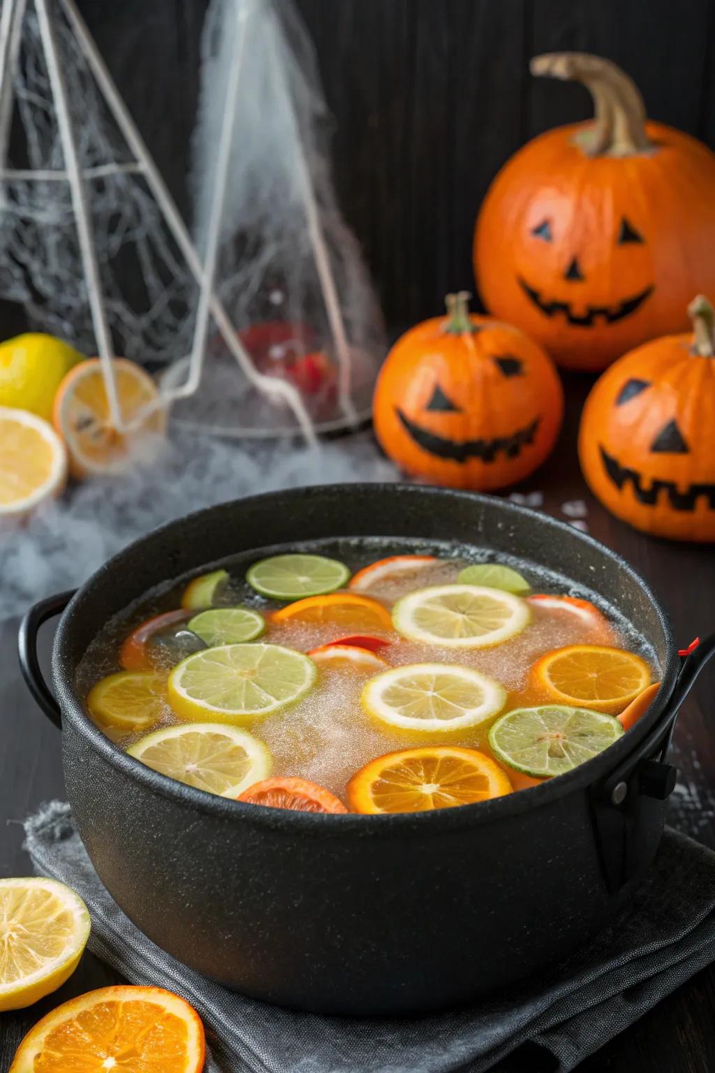A Citrus Cauldron Fizz that’s refreshing and full of zest.