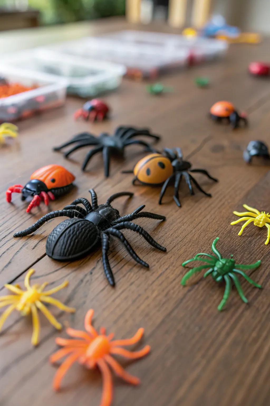 Insects crawling across surfaces add a creepy detail to your scene.