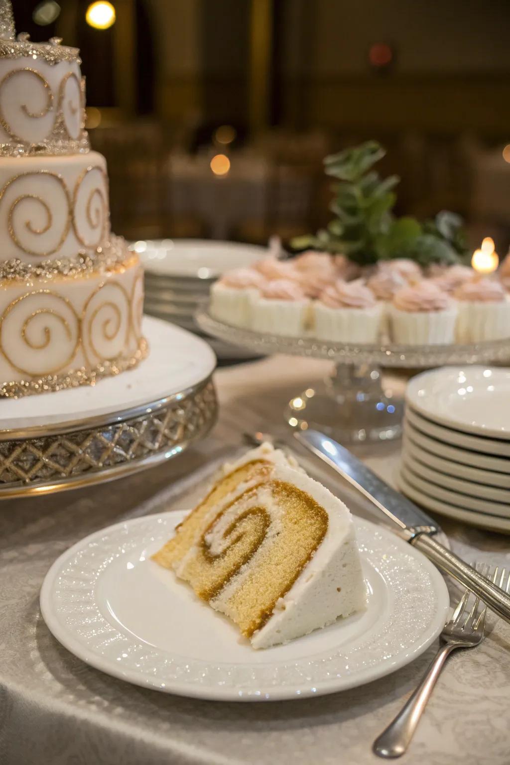 Spirals of joy in every slice.