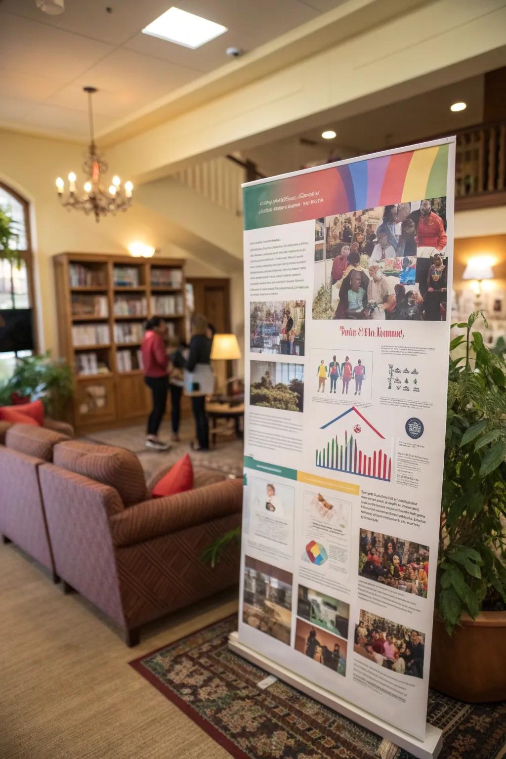 A societal transformations exhibit emphasizing the power of change within a community space.