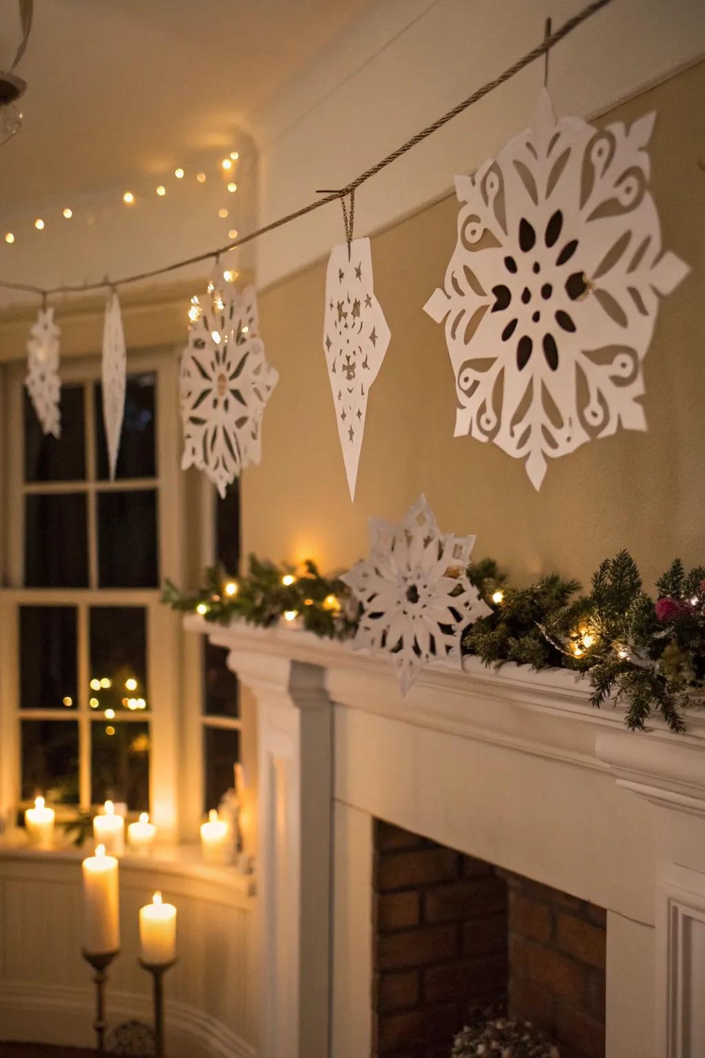 Heart cutouts infuse a loving touch to your snowflake styles.