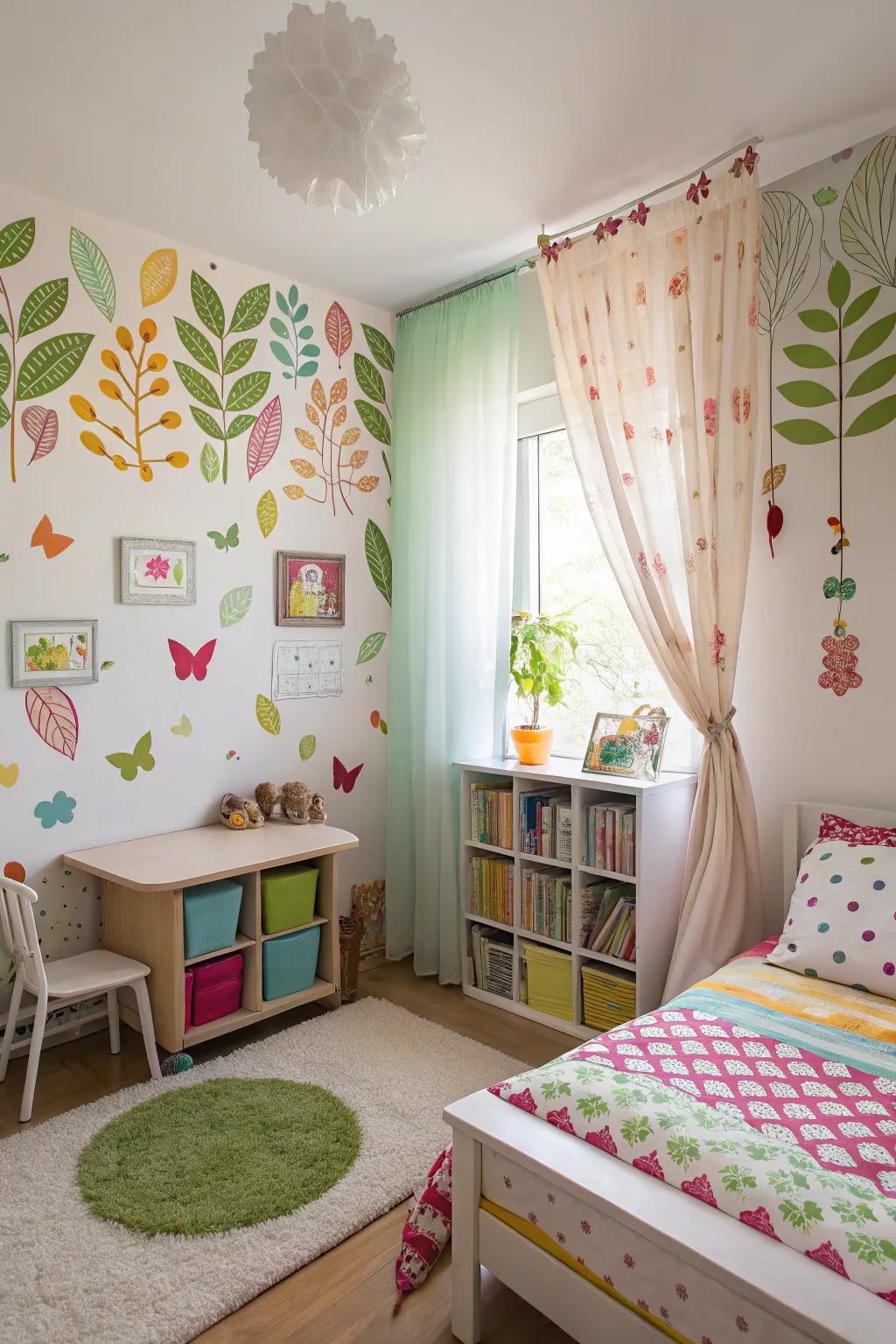 Nature-inspired decor brings a calming, natural vibe.