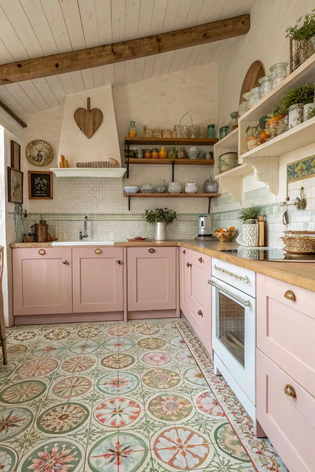 Fashion a cozy ambiance with cottage-style squares.