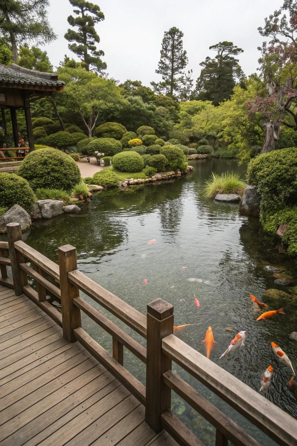 A viewing rostrum transports you nearer to your water feature's marvels.