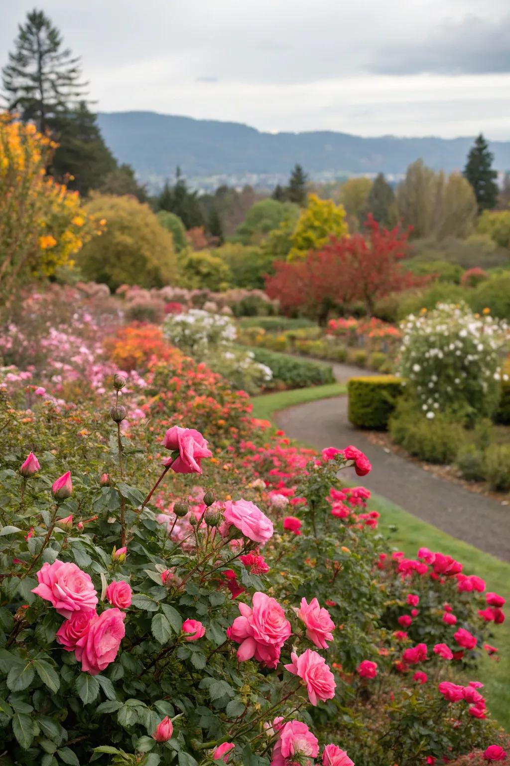 Radiant roses allow you to add seasonal color.