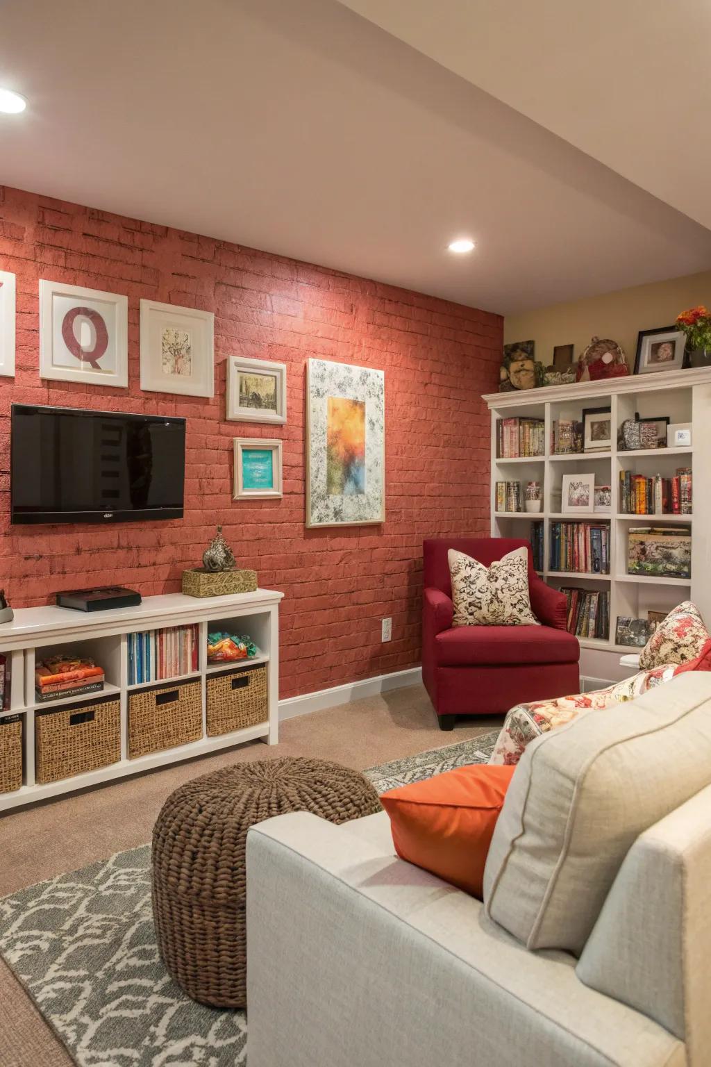 A stylish wall that captures attention.