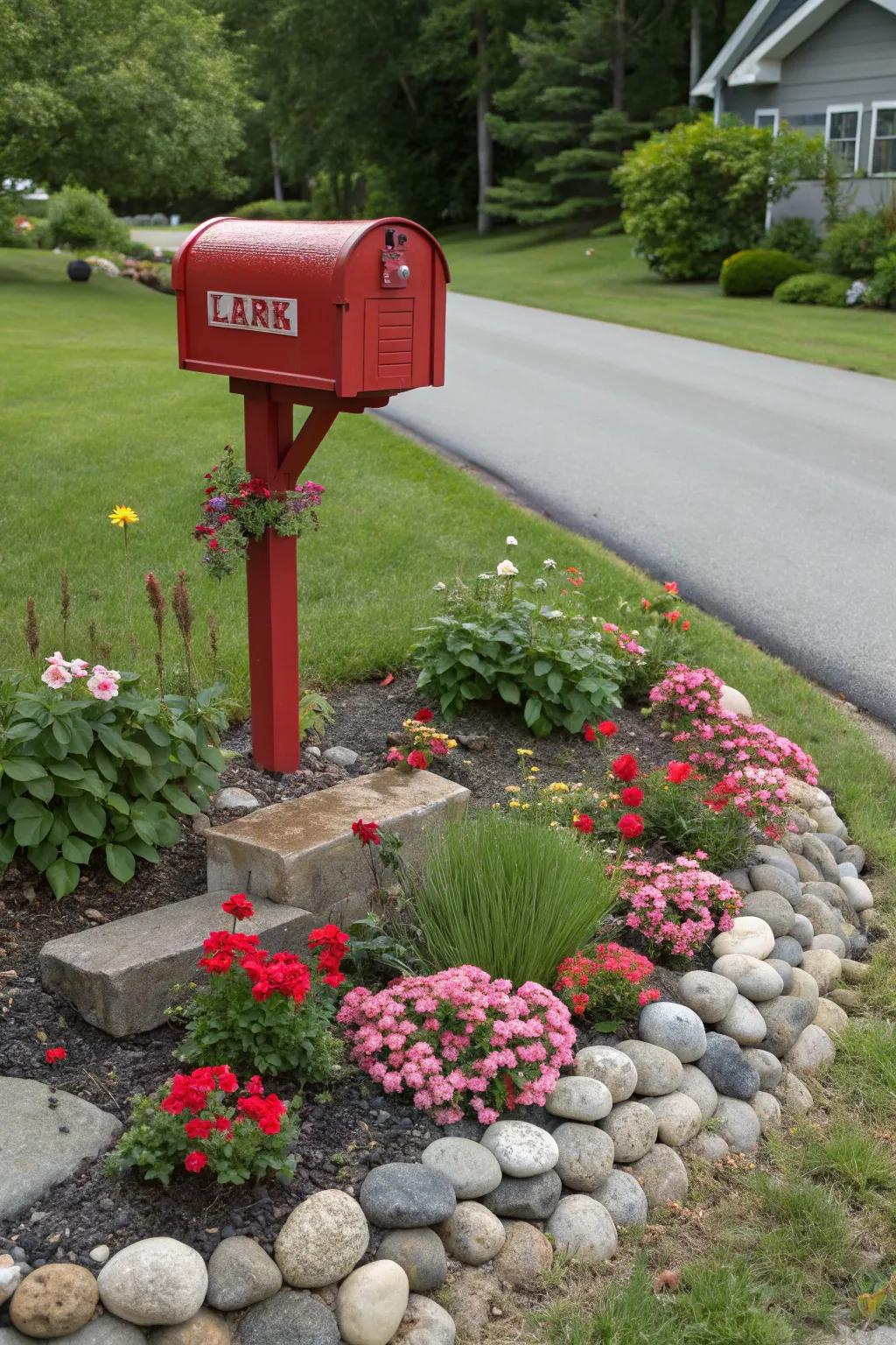 Rocky bordering bestows botanical plots with a pristine and refined facade.