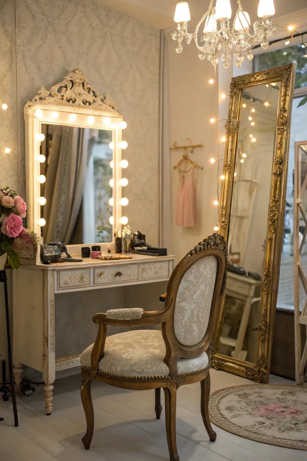 Vintage elements add charm and character.