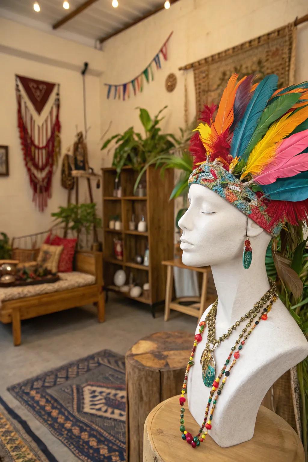 Bohemian pieces compose a relaxed and artistic vibe.