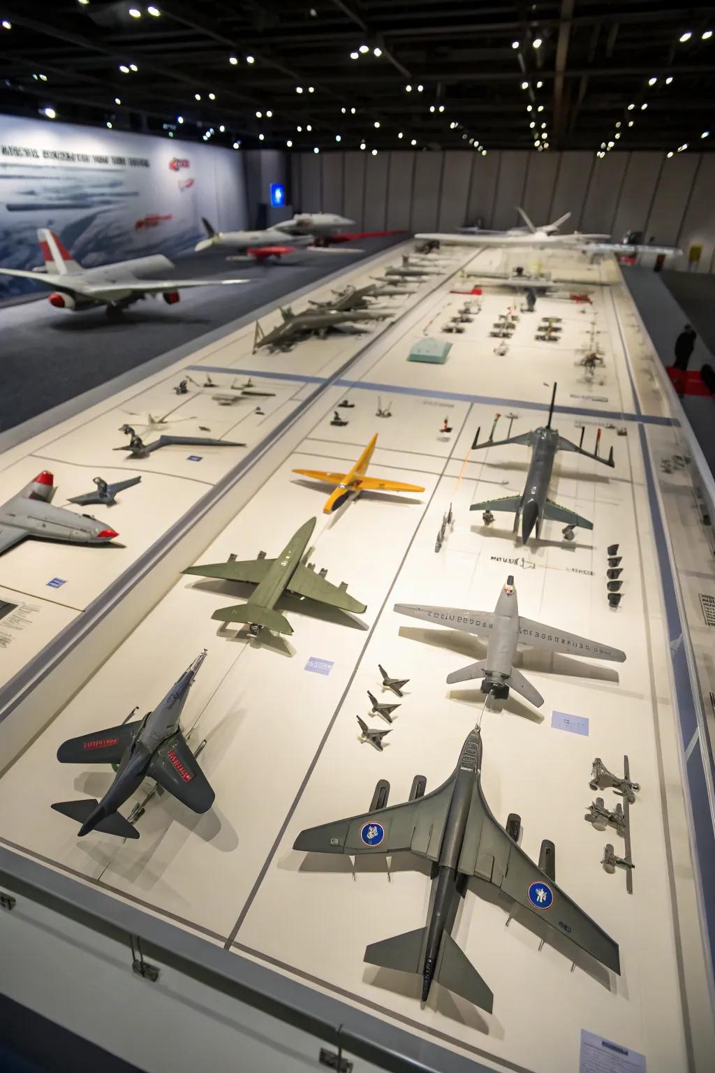 Themed areas contribute a narrative layer to your model aircraft presentation.