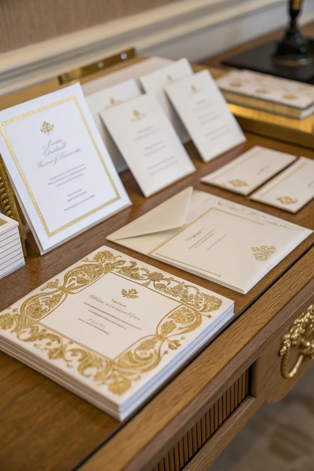 Announcements that preview the elegance of your celebration.