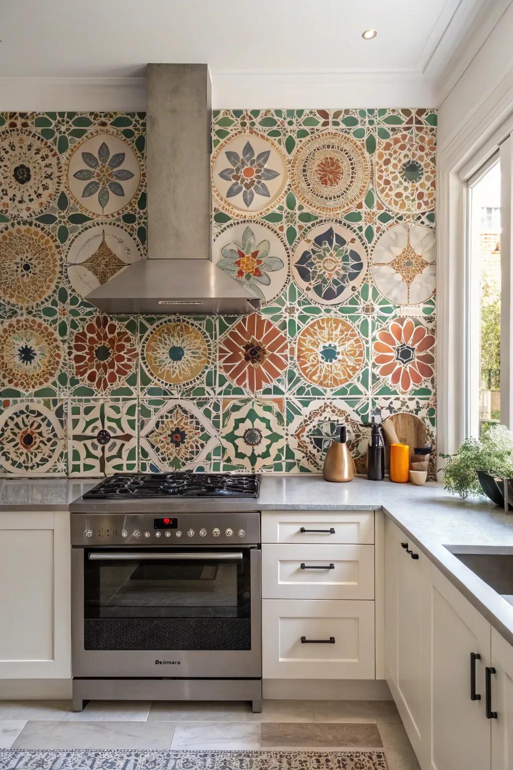 Intricate Mosaic tiles adding a touch of artistry to interiors.