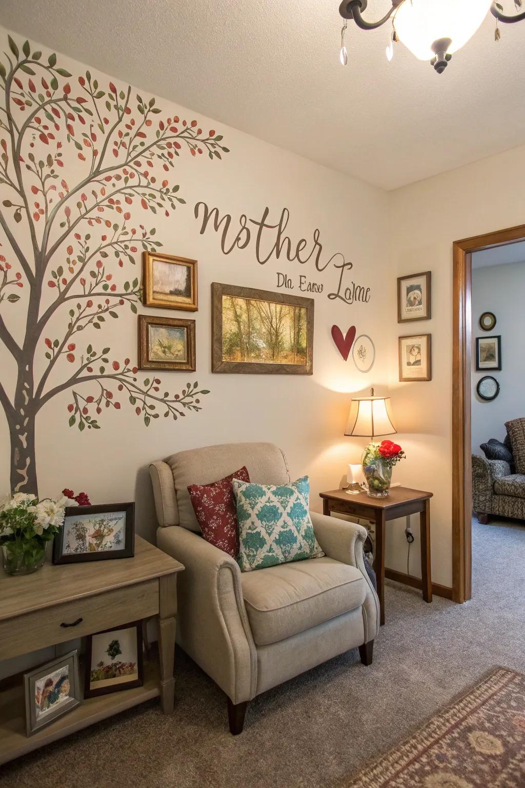 Art brings personality and warmth to the suite.