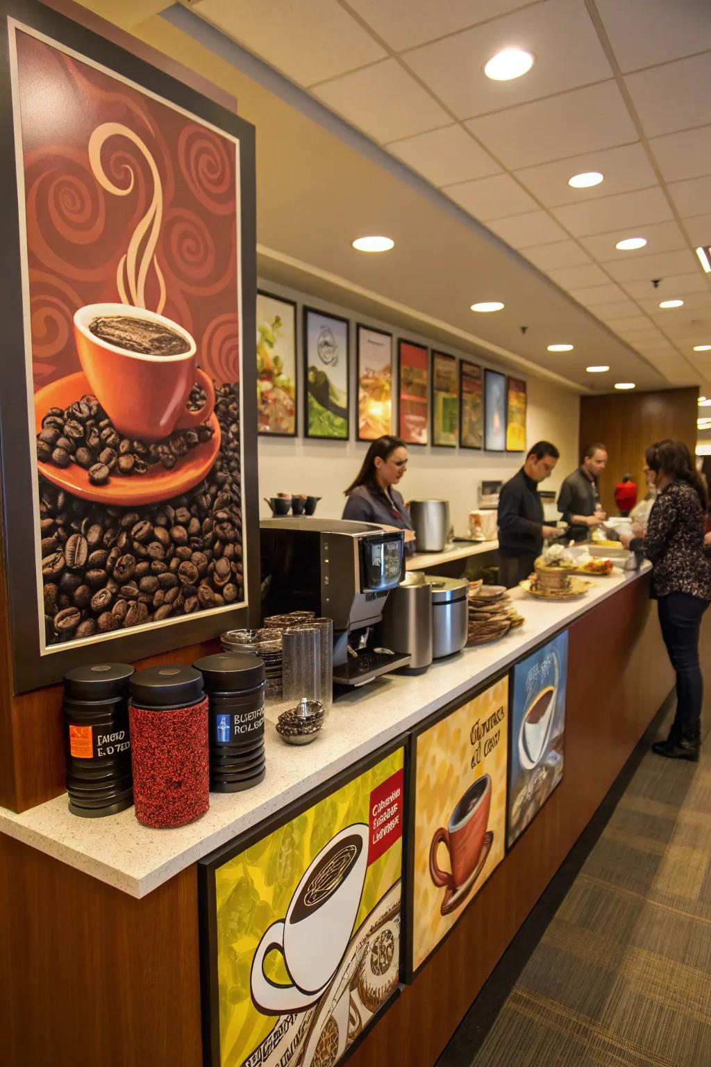 Coffee art adds a visual treat to your coffee bar.