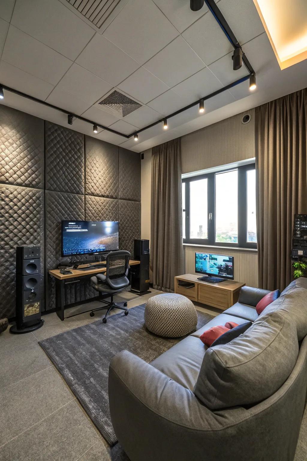 Soundproofing for a focused and quiet game room.