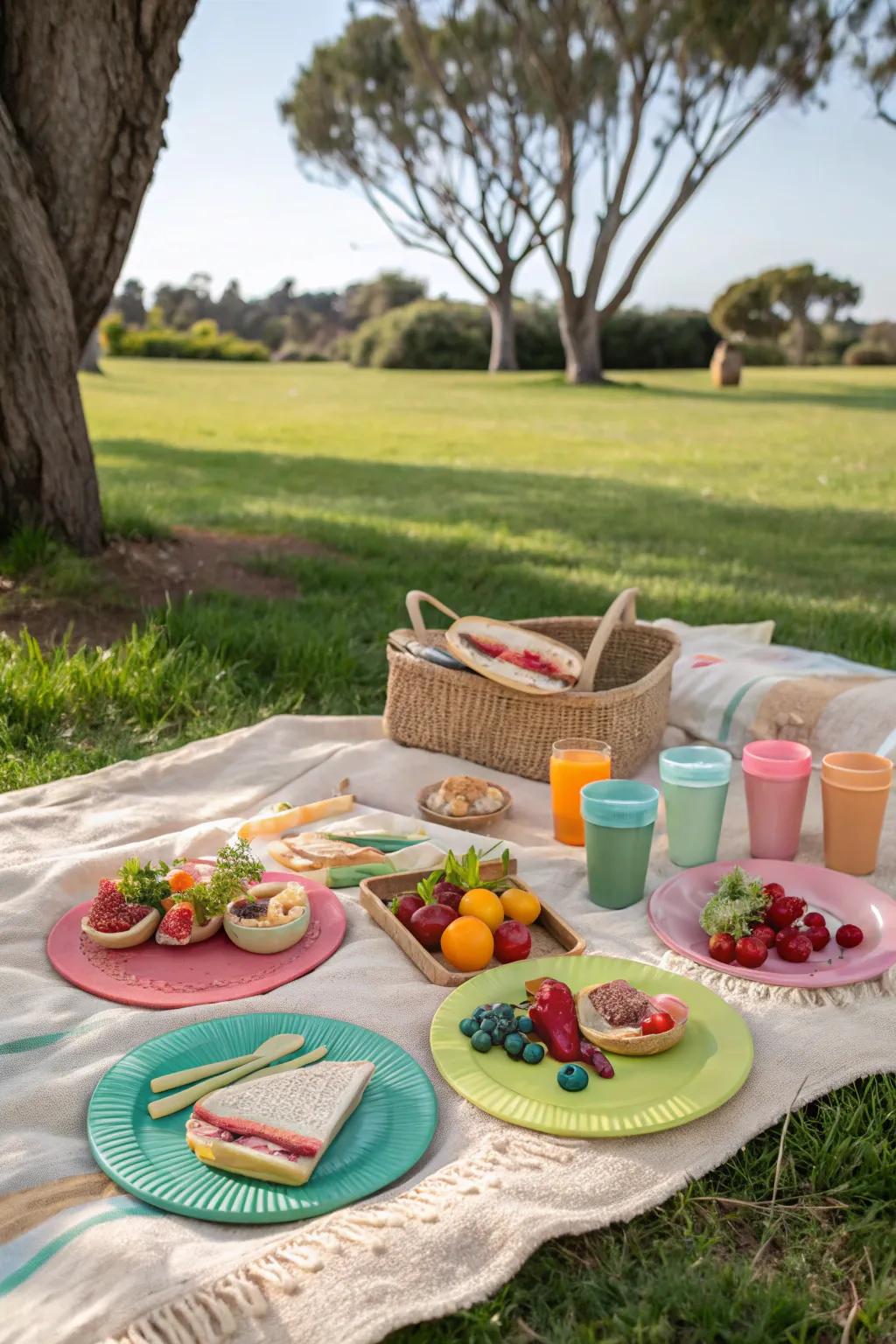 Eco-friendly decor complements the natural beauty of park settings.