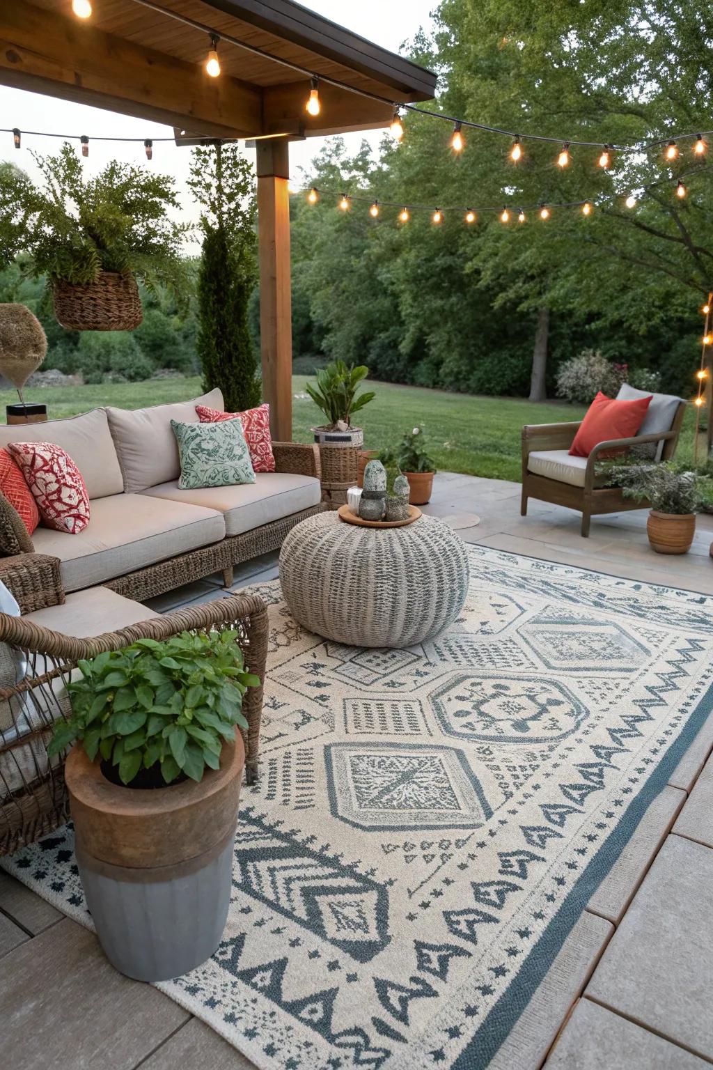 Personalizing your zone with custom rugs.