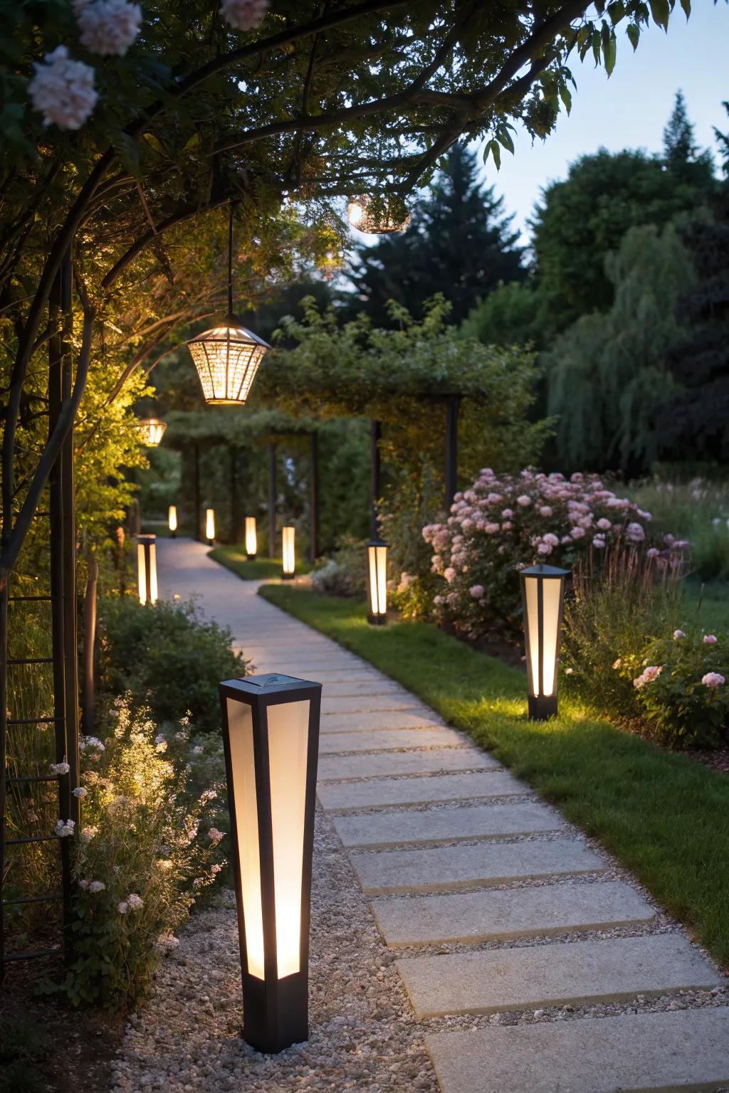 Let your lights become a garden art piece.