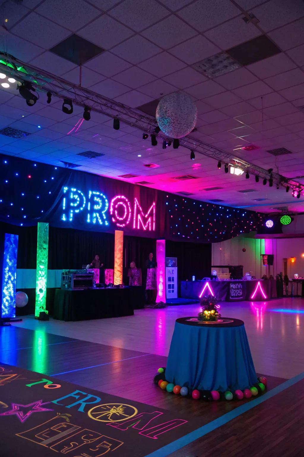 Get the party started with a high-energy neon theme.