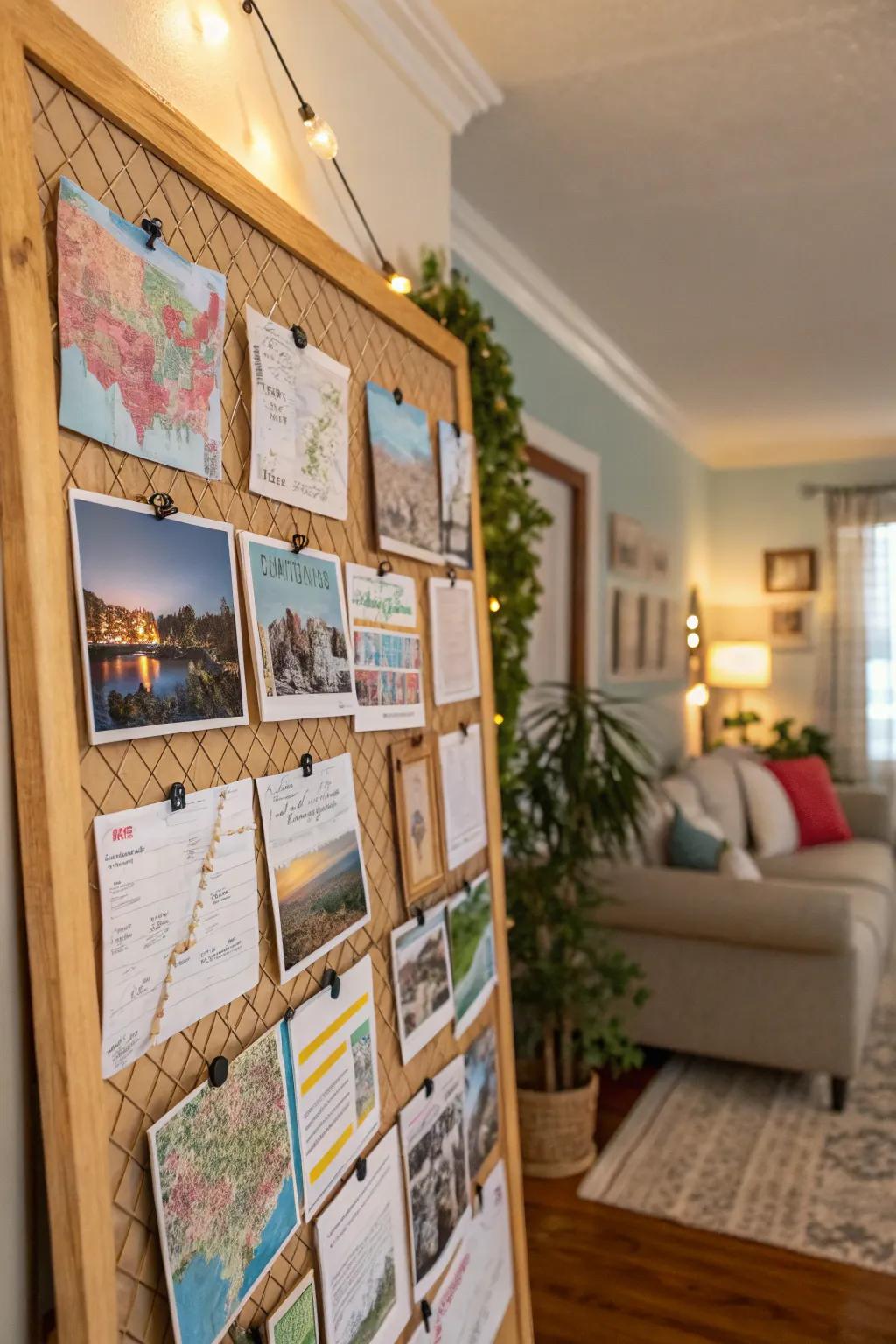 A travel-oriented board encouraging local exploration and adventure.