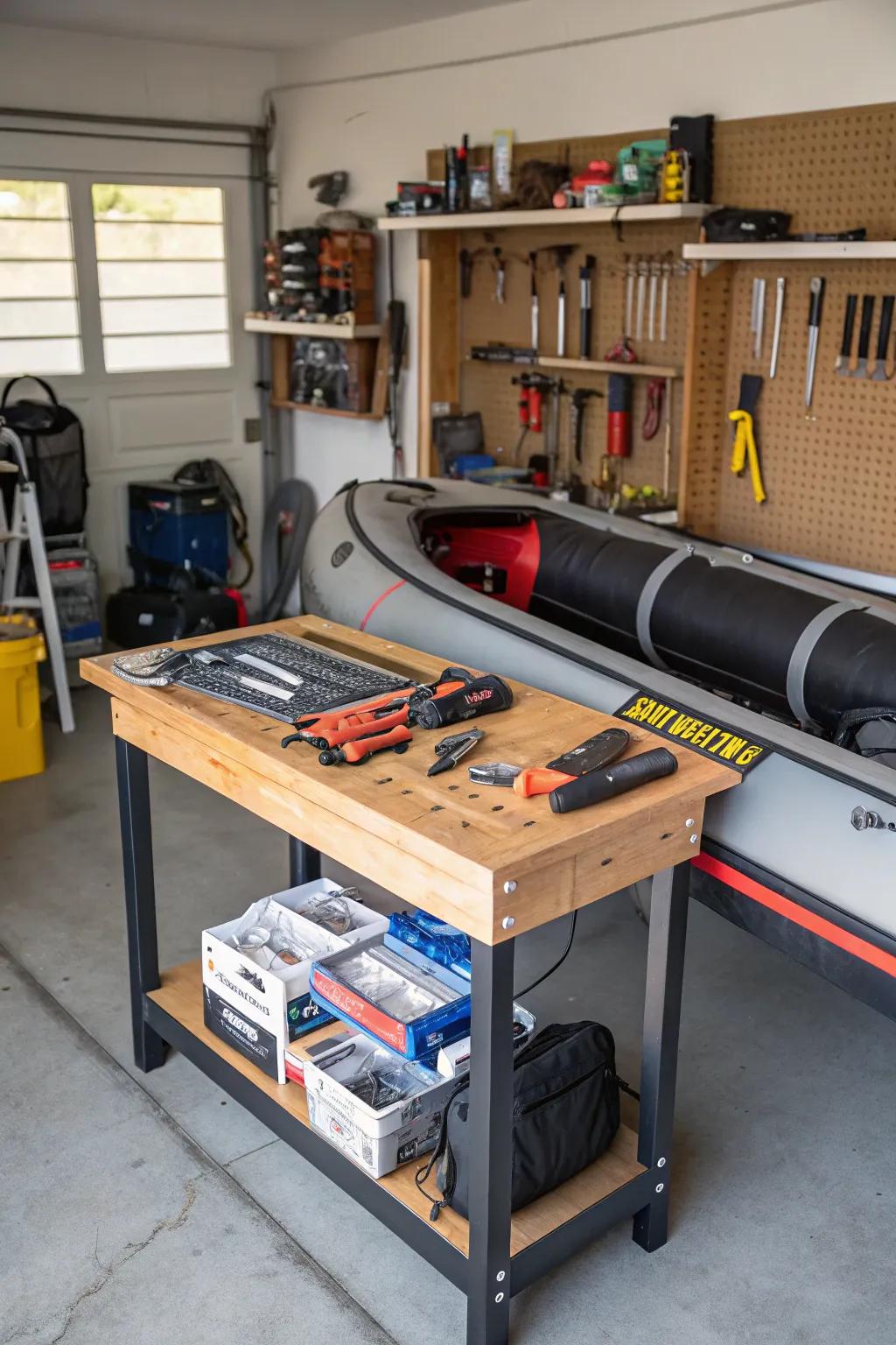 An adaptable platform provides functionality beyond stowing.