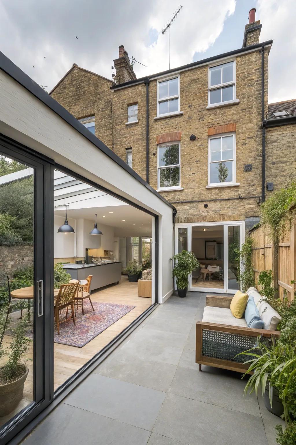 A versatile rear extension designed for multiple uses and family needs.