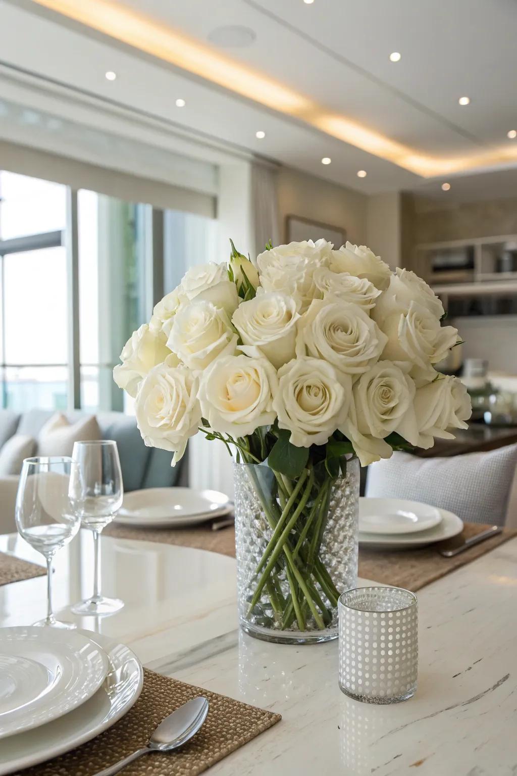 Subtle whites for a refined, pristine aesthetic.