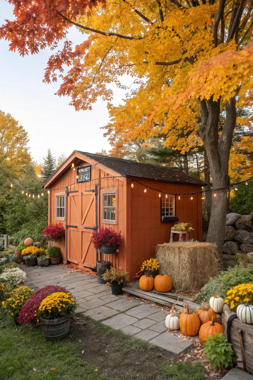 Ember shade sheds bring an autumnal radiance and warmth to your garden.