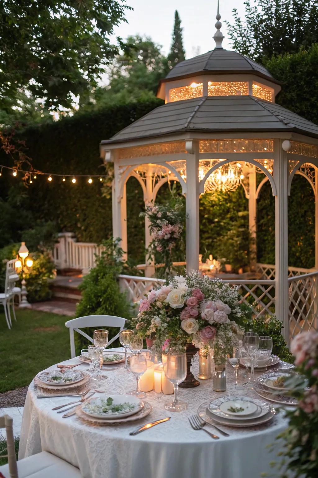 Host delightful gatherings in a garden social space.