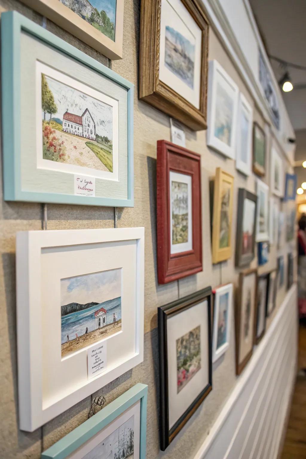 Miniature art pieces showcasing creativity in small spaces.