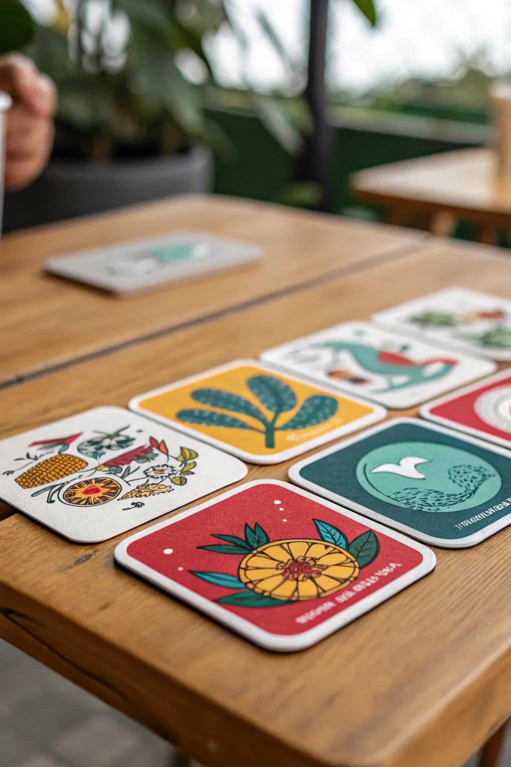 Have fun and be functional with sticker coasters.