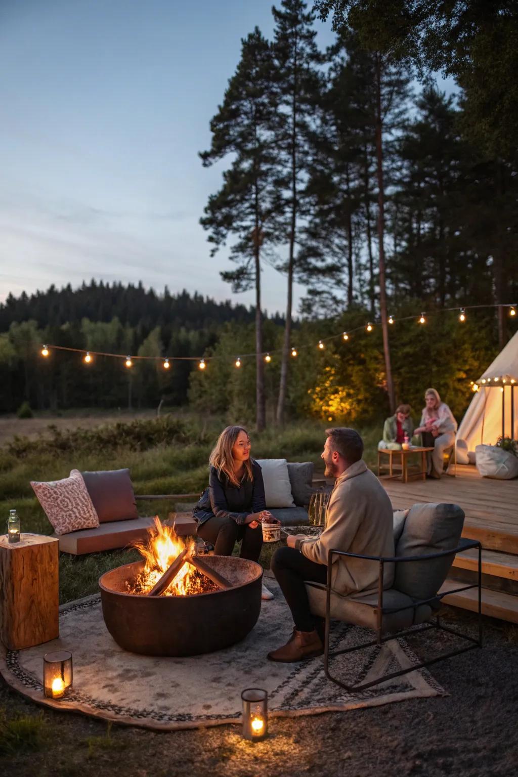 To end the celebration, gather around the fire for stories and marshmallows.