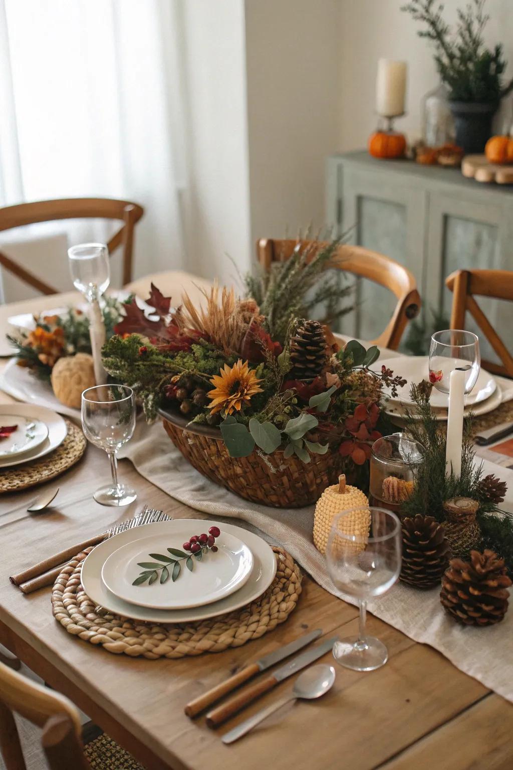 Your Thanksgiving table will have a distinctive flair thanks to a DIY centerpiece.