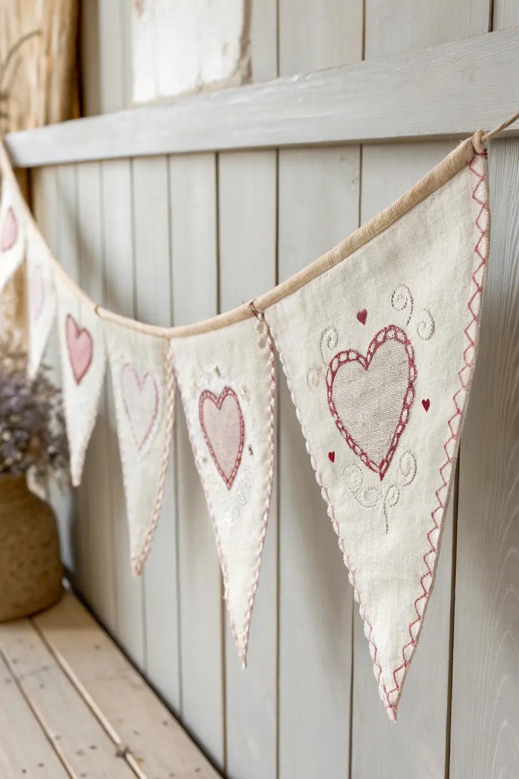 Celebrate affection with timeless sophistication: A self-made affectionate banner excellent for your cozy minimalist abode.