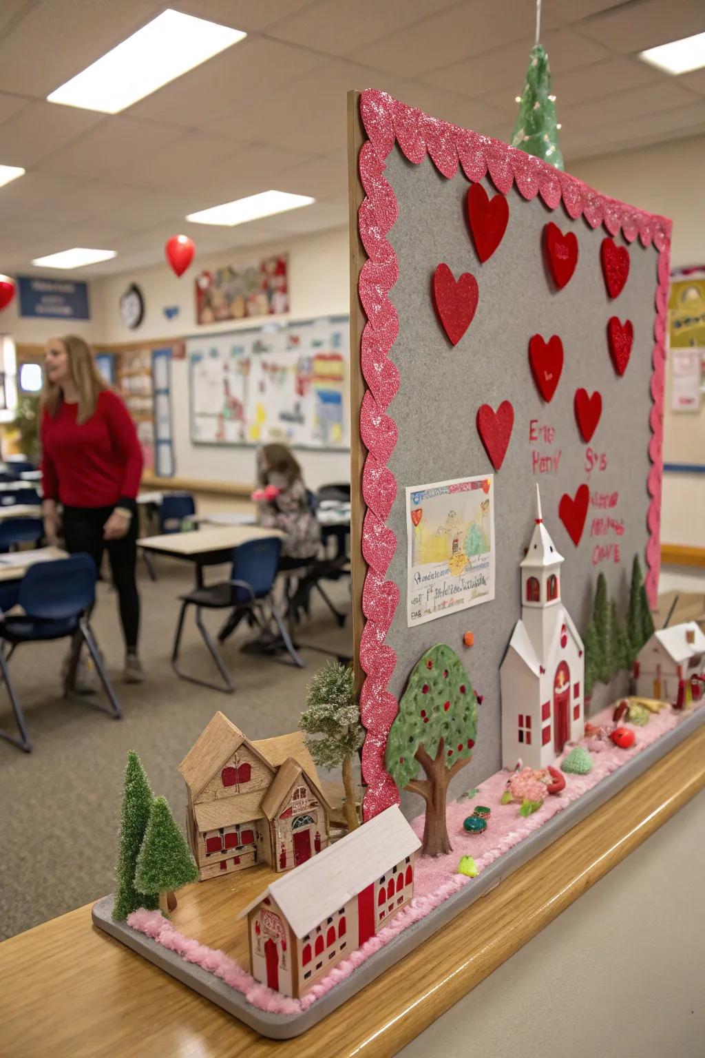 A Valentine's Hamlet display showcasing a captivating collective tableau.