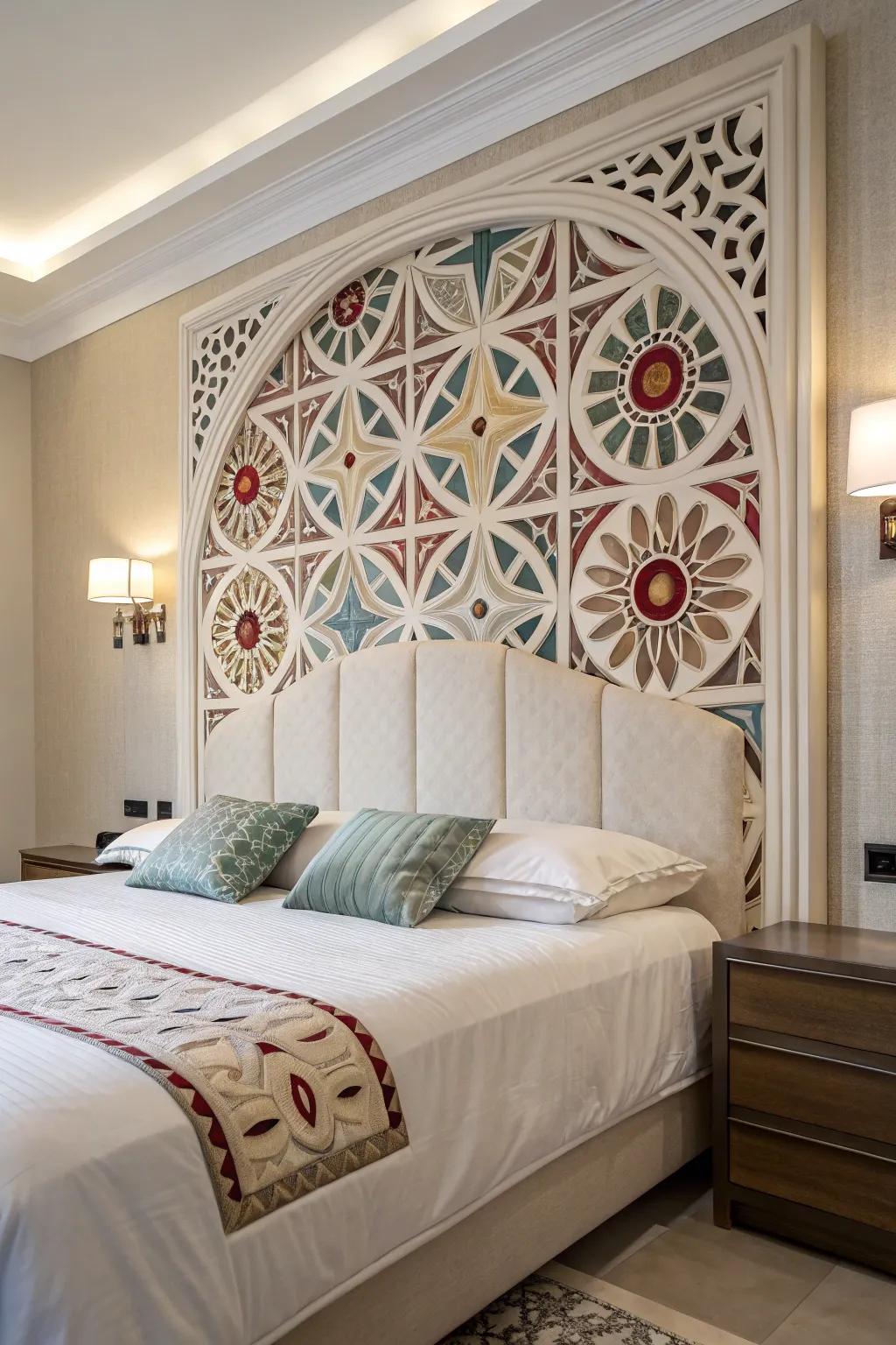 Geometric elements offer elegance and harmony, ideal for crafting a zen retreat.